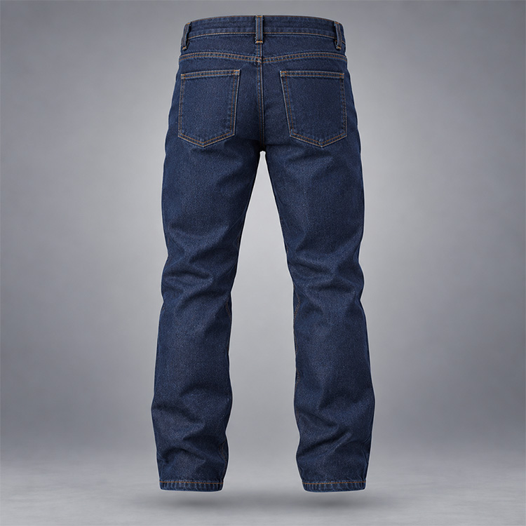21 Cal Arc Denim Pants back, isolated