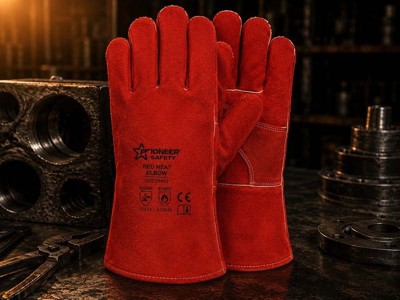 Red Heat-Resistant Elbow Glove