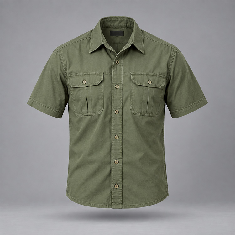 Bush Short Sleeve Shirt front, isolated
