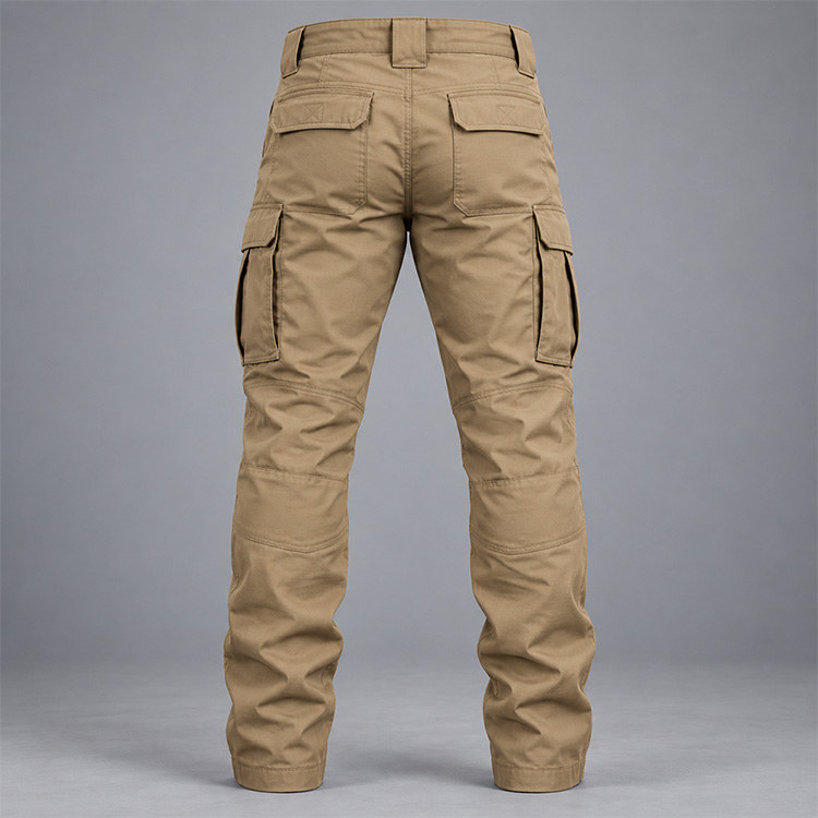 Tactical Cargo Trousers back, isolated
