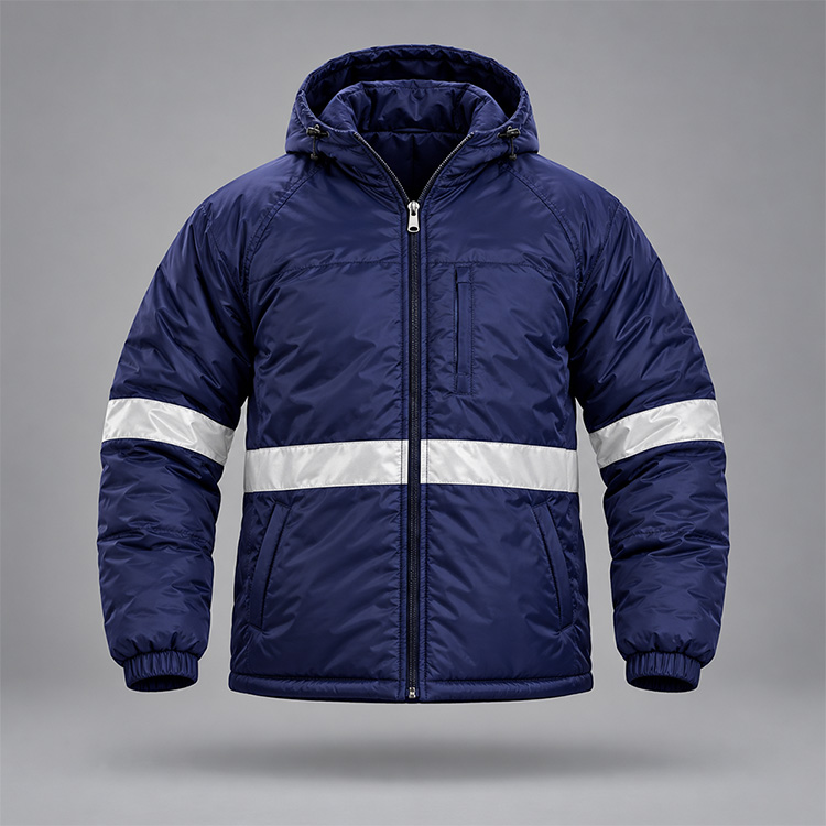 Below Zero Single Lined Hooded Jacket & Trousers with Reflective Tape jacket, isolated