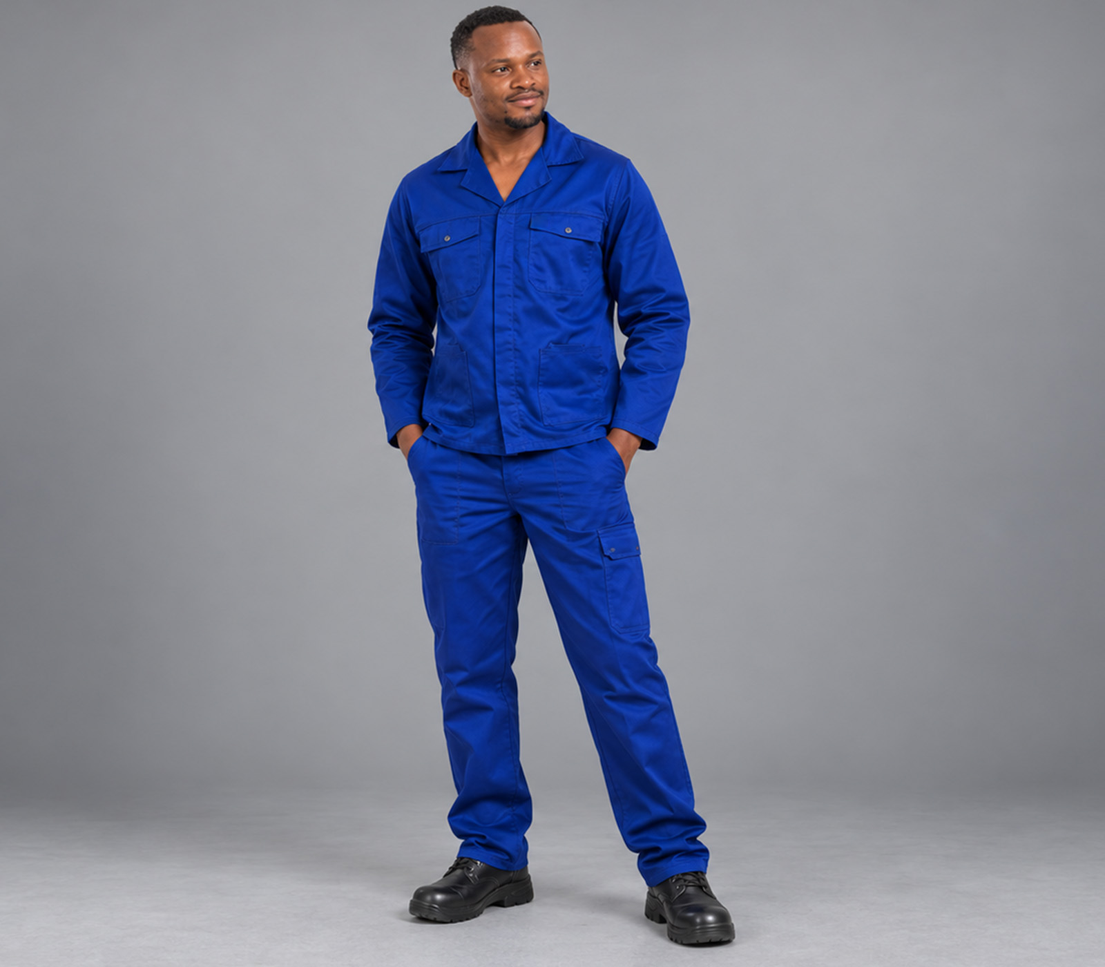 Model wearing the J54 SABS Jacket & Trousers