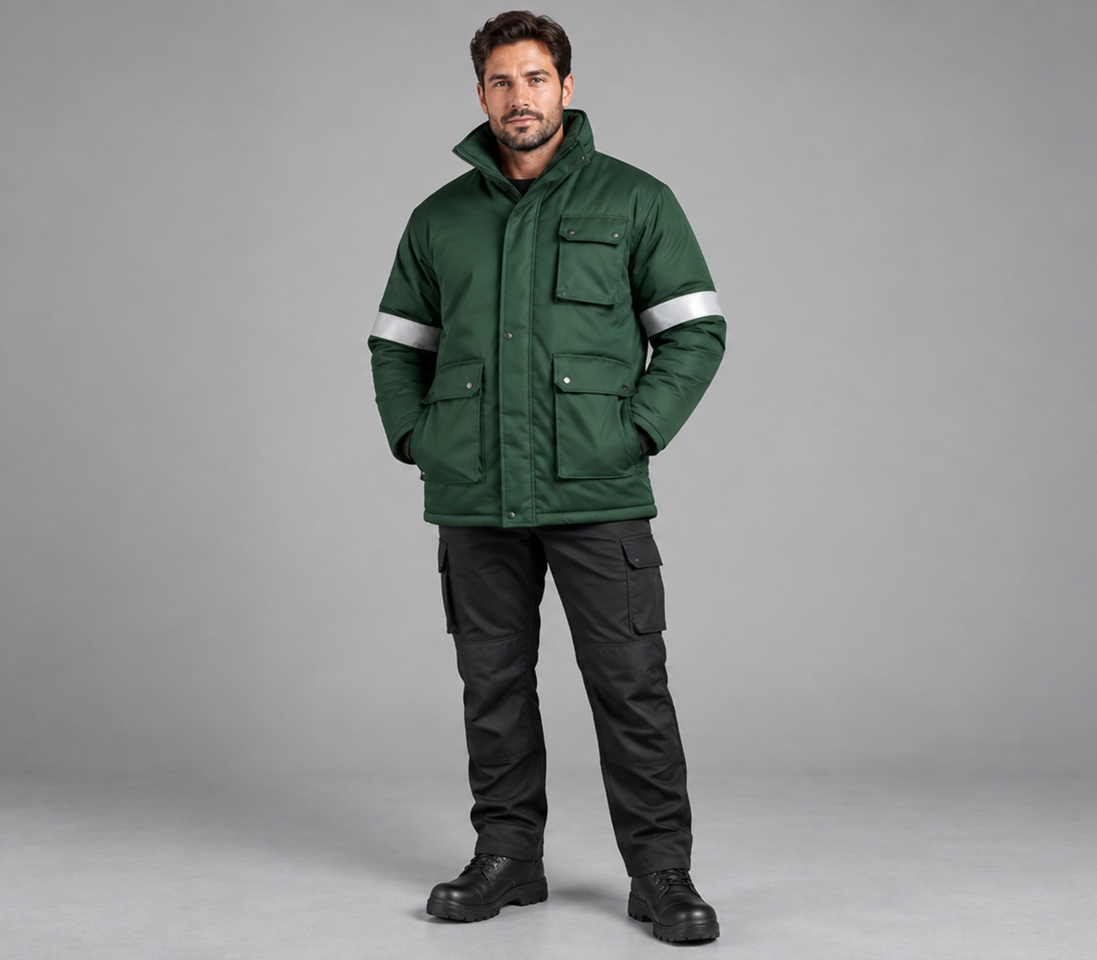 Model wearing the Thermal Winter Jacket